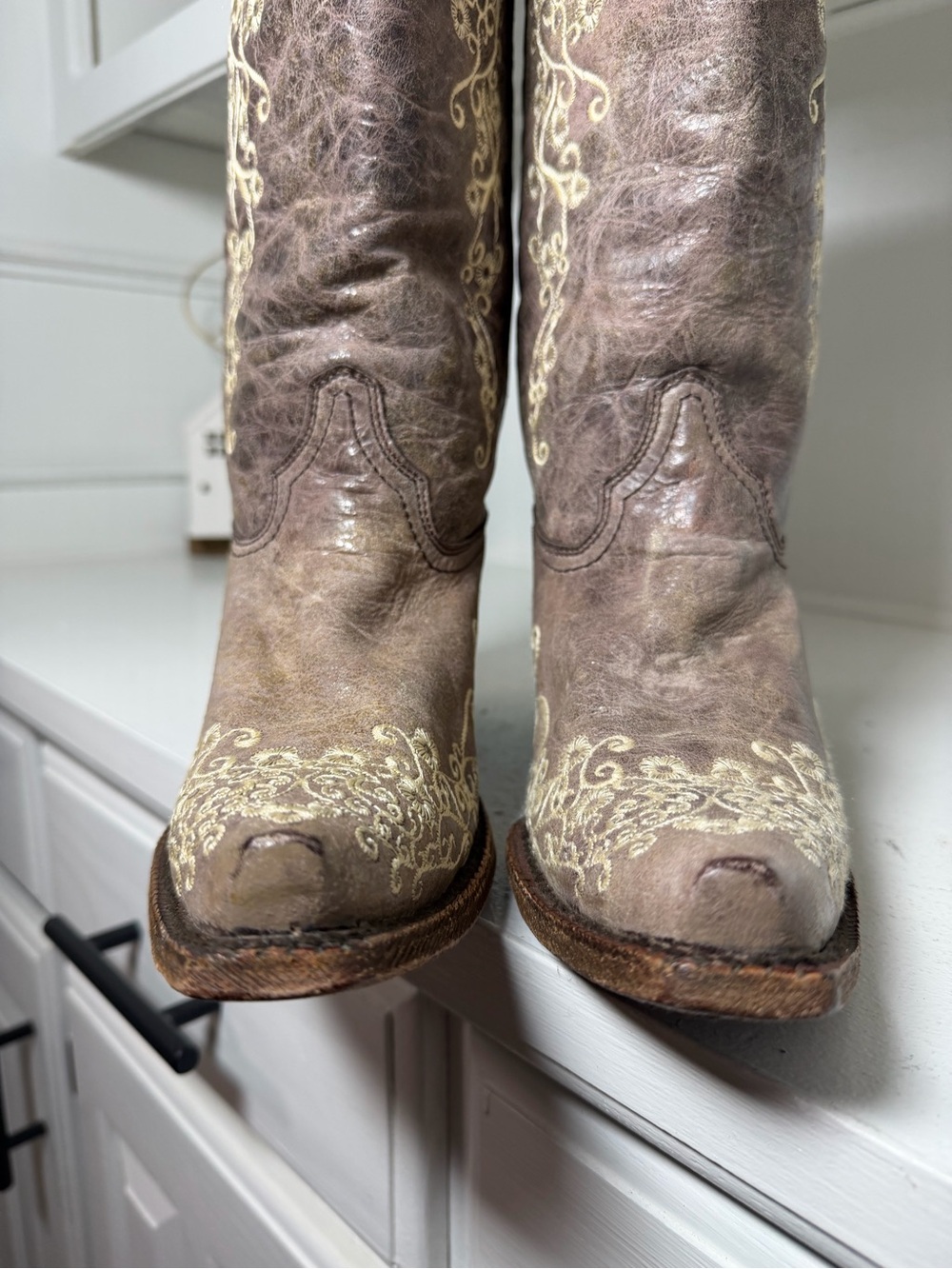 Corral Boots Women's 10 Brown Embroidered Cowboy Boots Leather Western Cowgirl - Picture 4 of 8